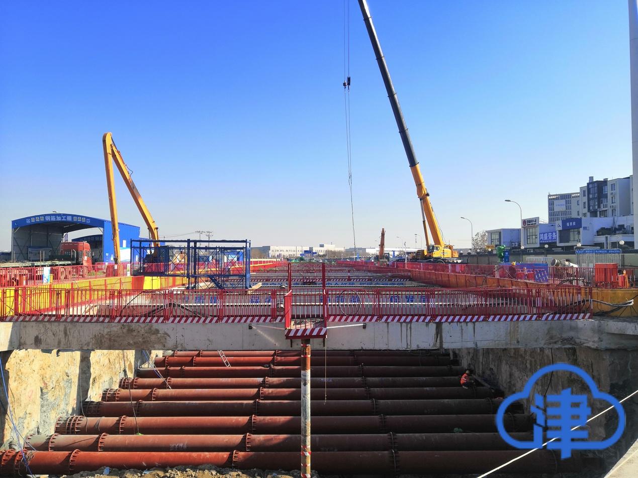 天津地铁7号线一期工程宏源道站进入基坑开挖阶段